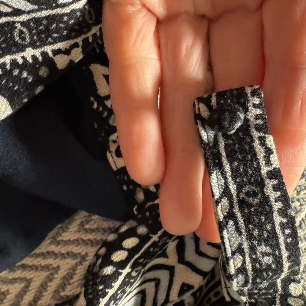 Free People Monochrome Patterned Long Sleeve Dress - Picture 5 of 9